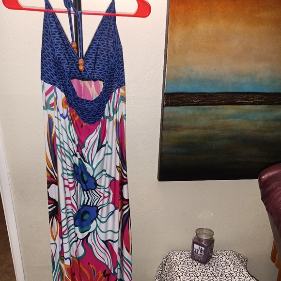 Claudia Richard Multicolor tropical maxi dress - Picture 3 of 12